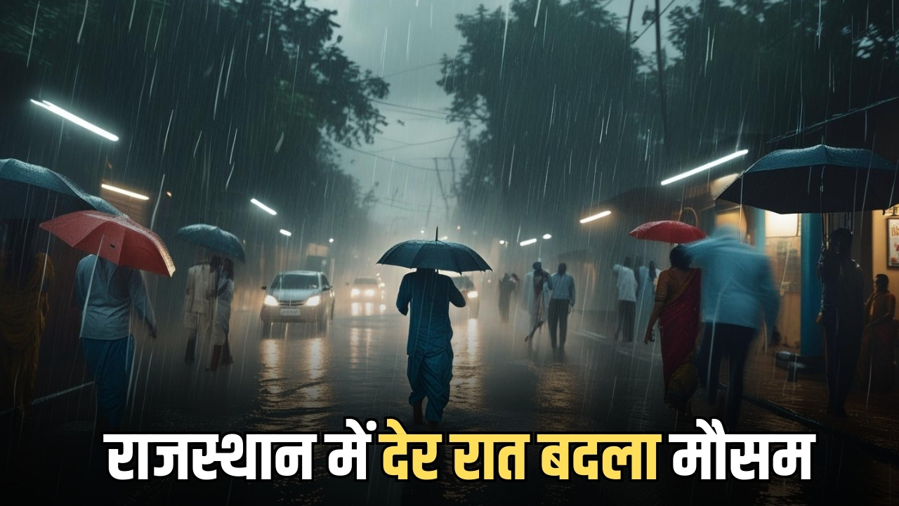 Rajasthan Weather Update : राजस्थान में देर रात बदला मौसम का मिजाज, कई शहरों में बूंदाबांदी, देखें IMD की ताजा वेदर रिपोर्ट