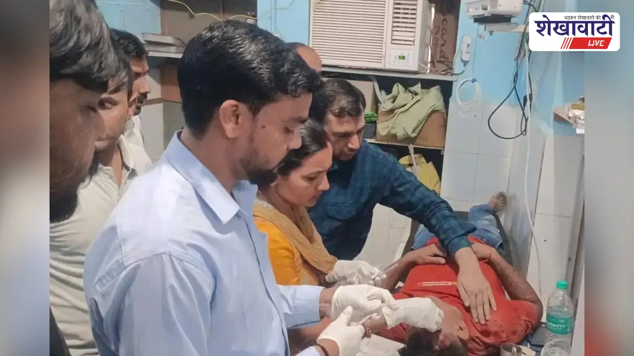 सरदारशहर में बाइक फिसलने से सेना का जवान घायल