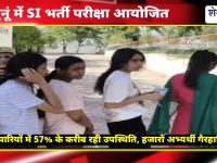 Jhunhunu News : SI भर्ती परीक्षा: उपस्थिति 57% के आसपास, हजारों अभ्यर्थी अनुपस्थित