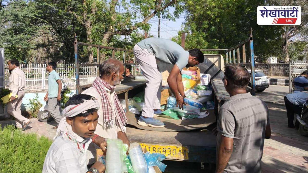 Jhunjhunu News : प्लास्टिक पर कार्रवाई: 40 किलो प्रतिबंधित सामान जब्त