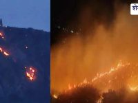 Sikar News : सीकर हर्ष पर्वत पर भीषण आग, 8 हेक्टेयर वन क्षेत्र जला