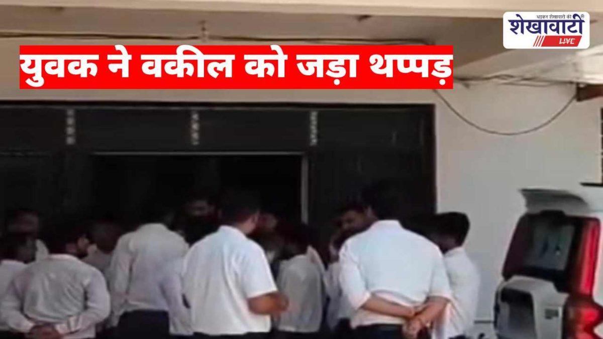 बाइक खड़ी करने की बात पर कोर्ट परिसर में हुआ हंगामा, वकील को जड़ा थप्पड़